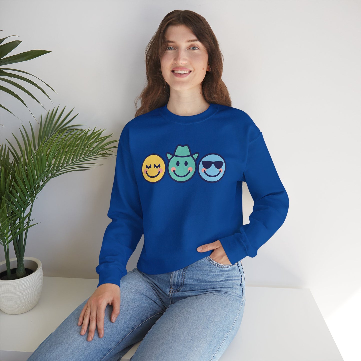 Cheerful Smiley Face Sweatshirt