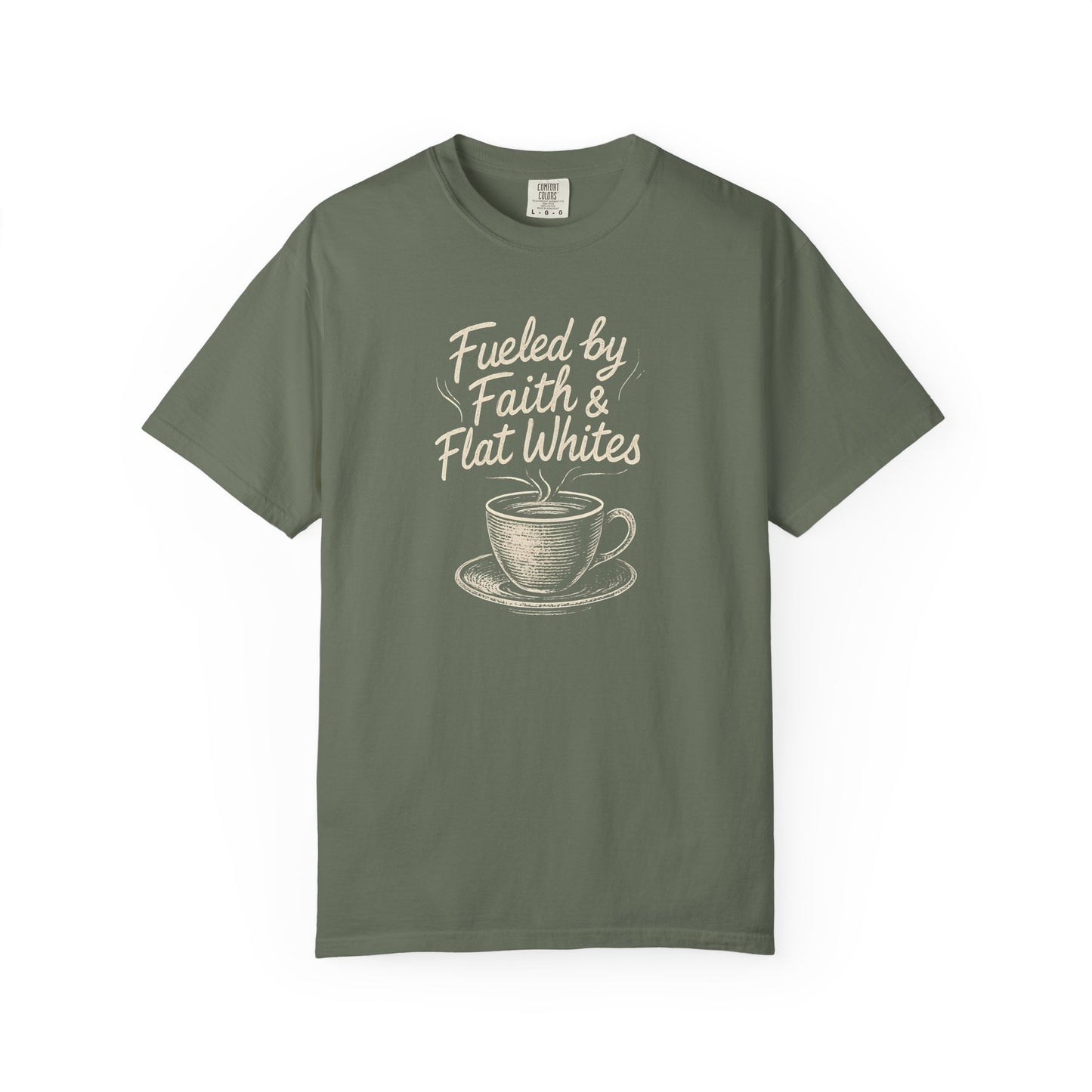 Coffee Lovers Unisex T-Shirt - Fueled by Faith & Flat Whites