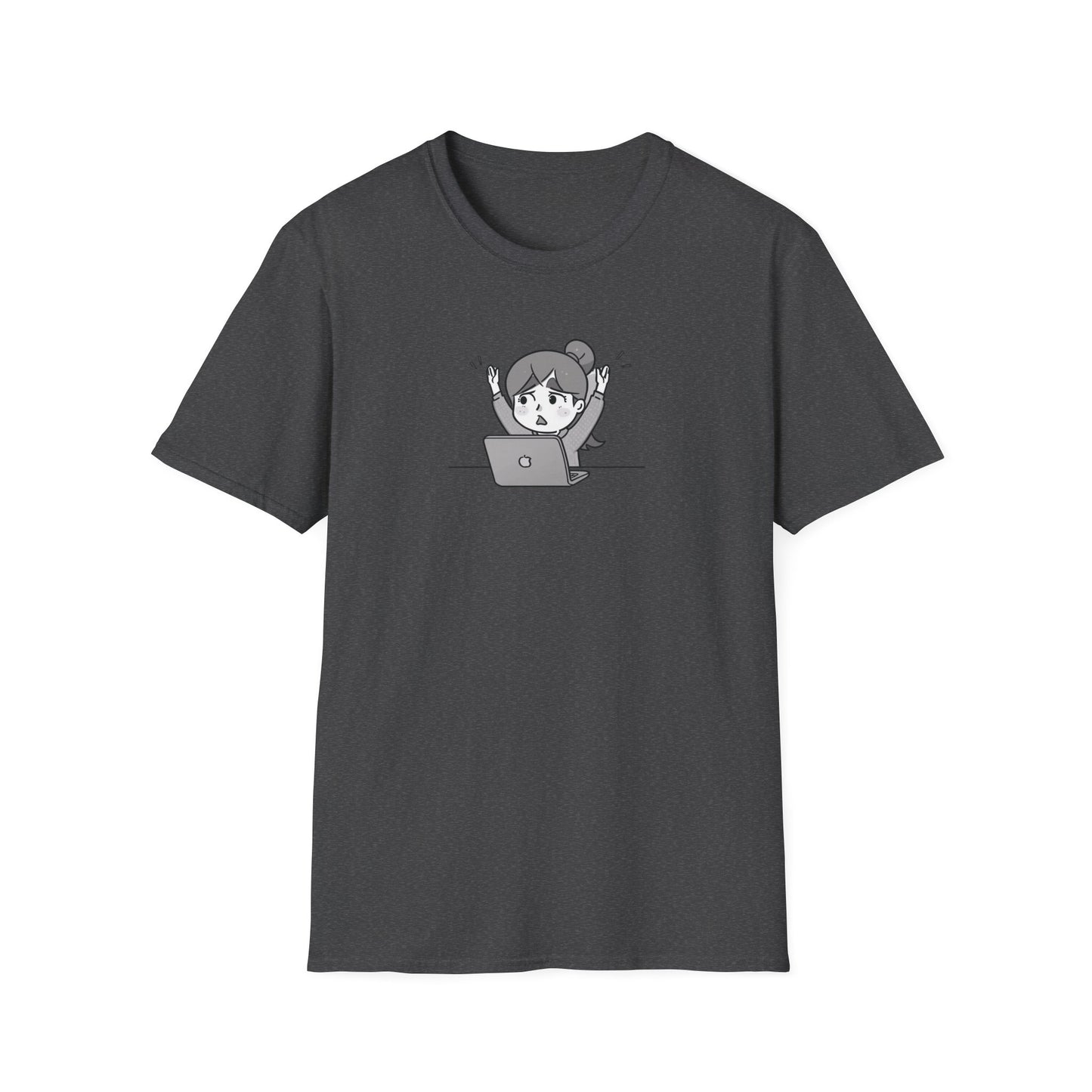 Cheerful Laptop Enthusiast T-Shirt