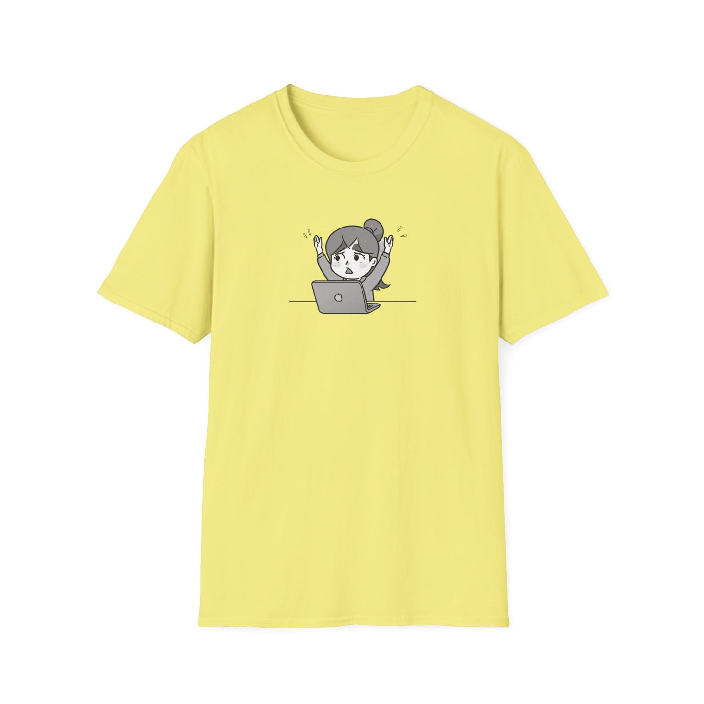 Cheerful Laptop Enthusiast T-Shirt