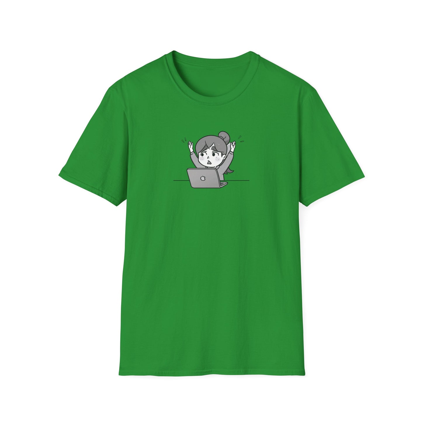 Cheerful Laptop Enthusiast T-Shirt