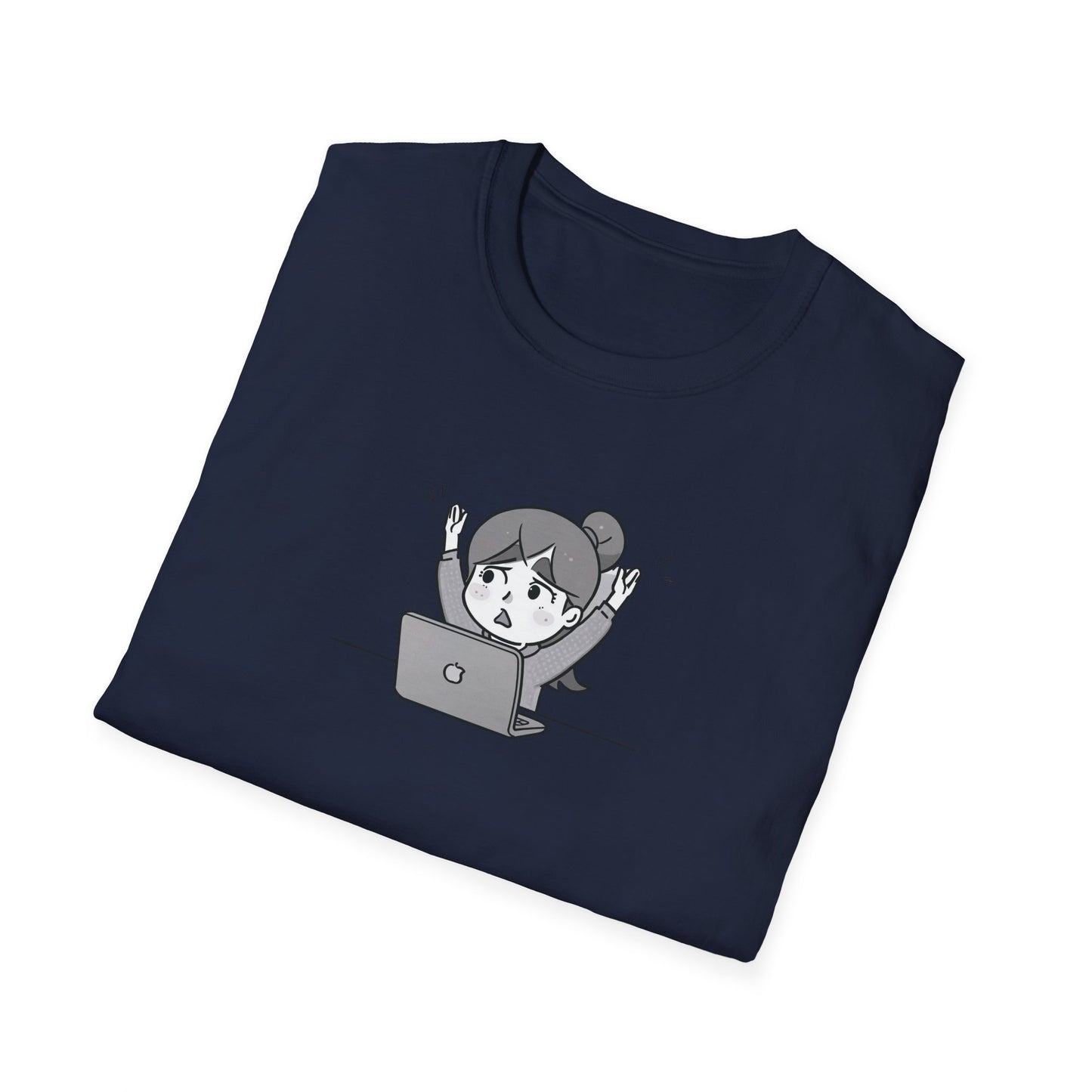 Cheerful Laptop Enthusiast T-Shirt