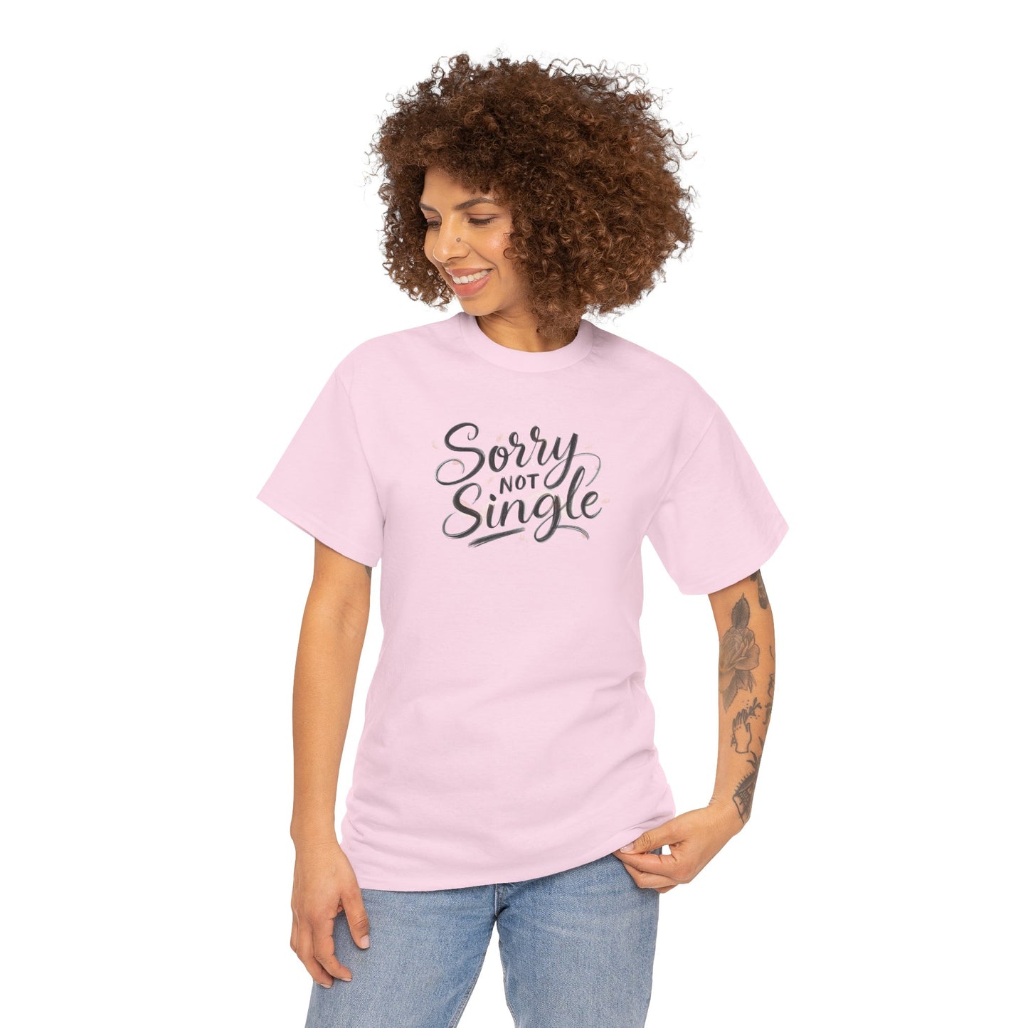 Unisex Heavy Cotton Tee - Sorry Not Single