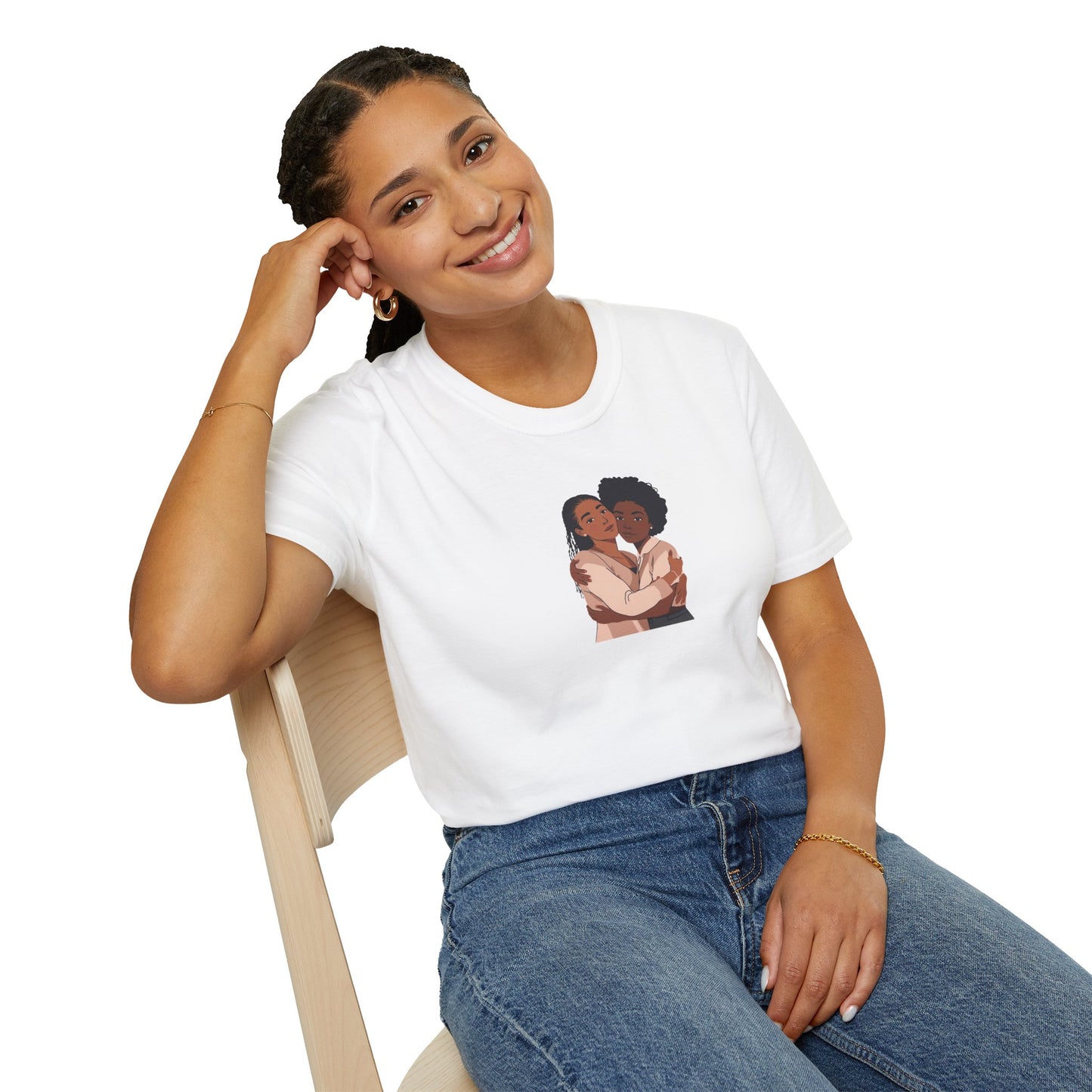 Embrace Love Friendship Tees, Black Sisterhood T-shirt