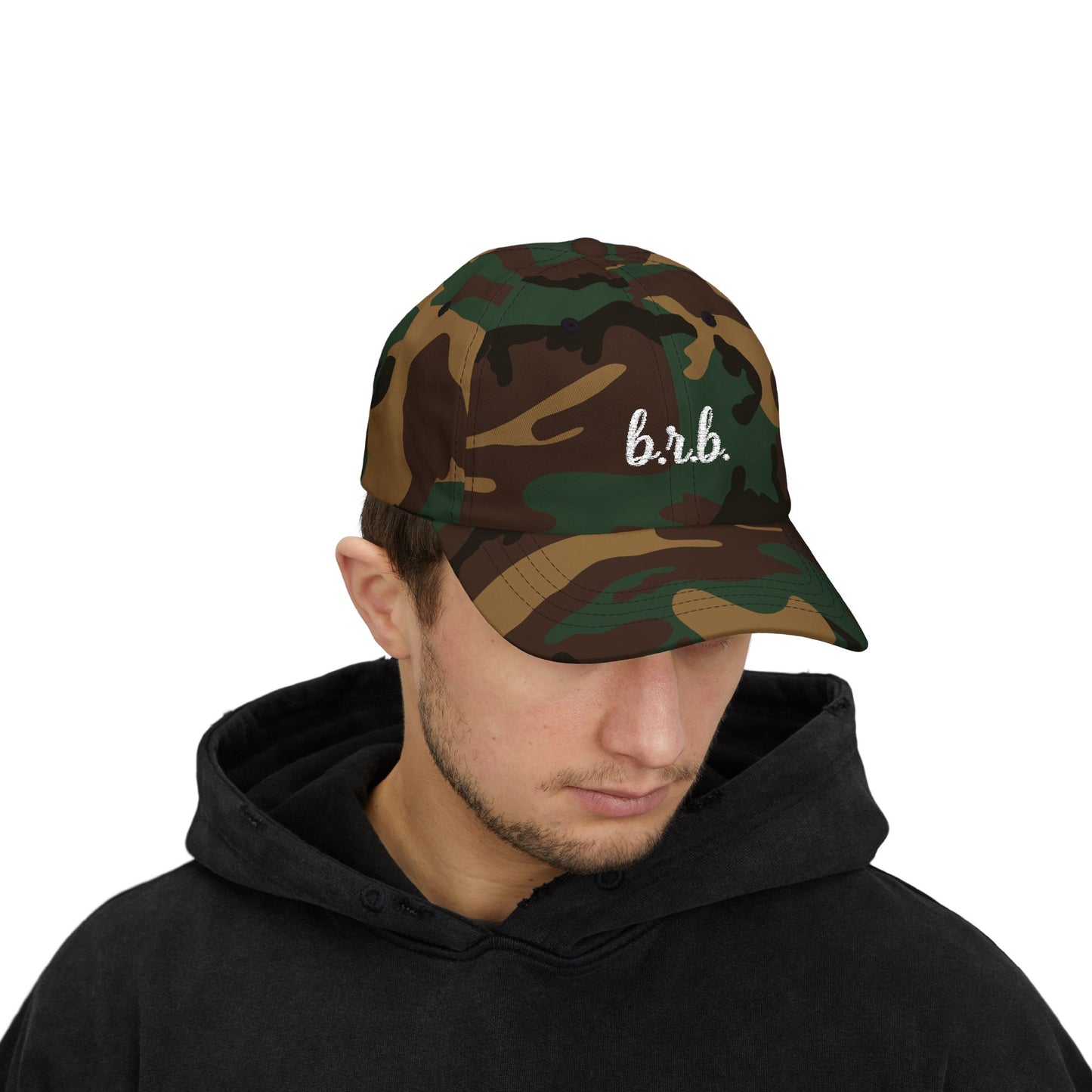 Camo Dad Cap - BRB Embroidered Hat for Outdoor Adventures, Father's Day Gift