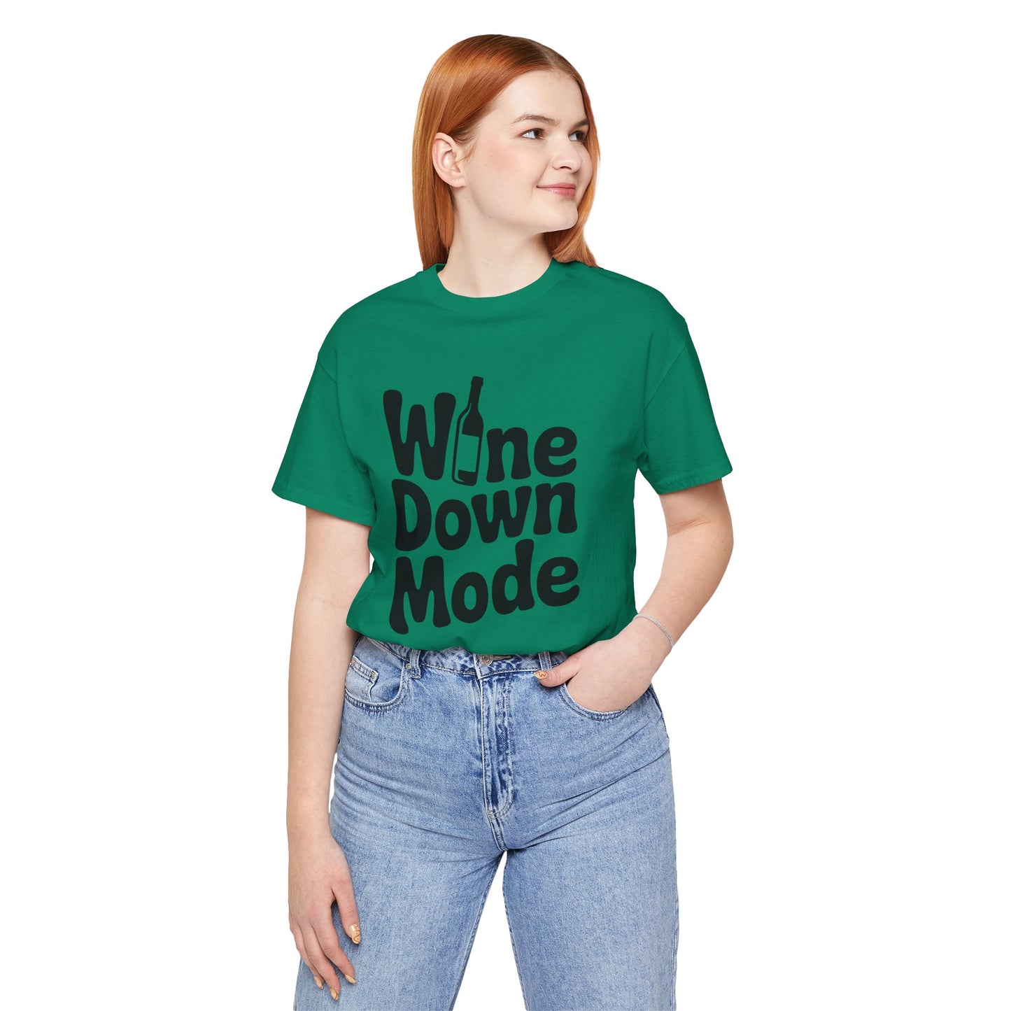 Wine Down Mode Unisex Tee for Wine Lovers