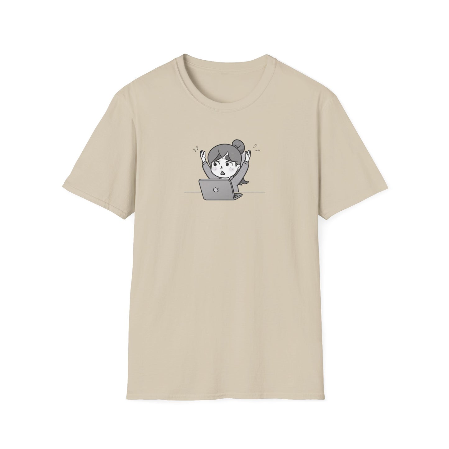 Cheerful Laptop Enthusiast T-Shirt