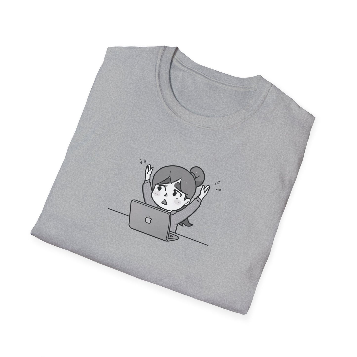 Cheerful Laptop Enthusiast T-Shirt