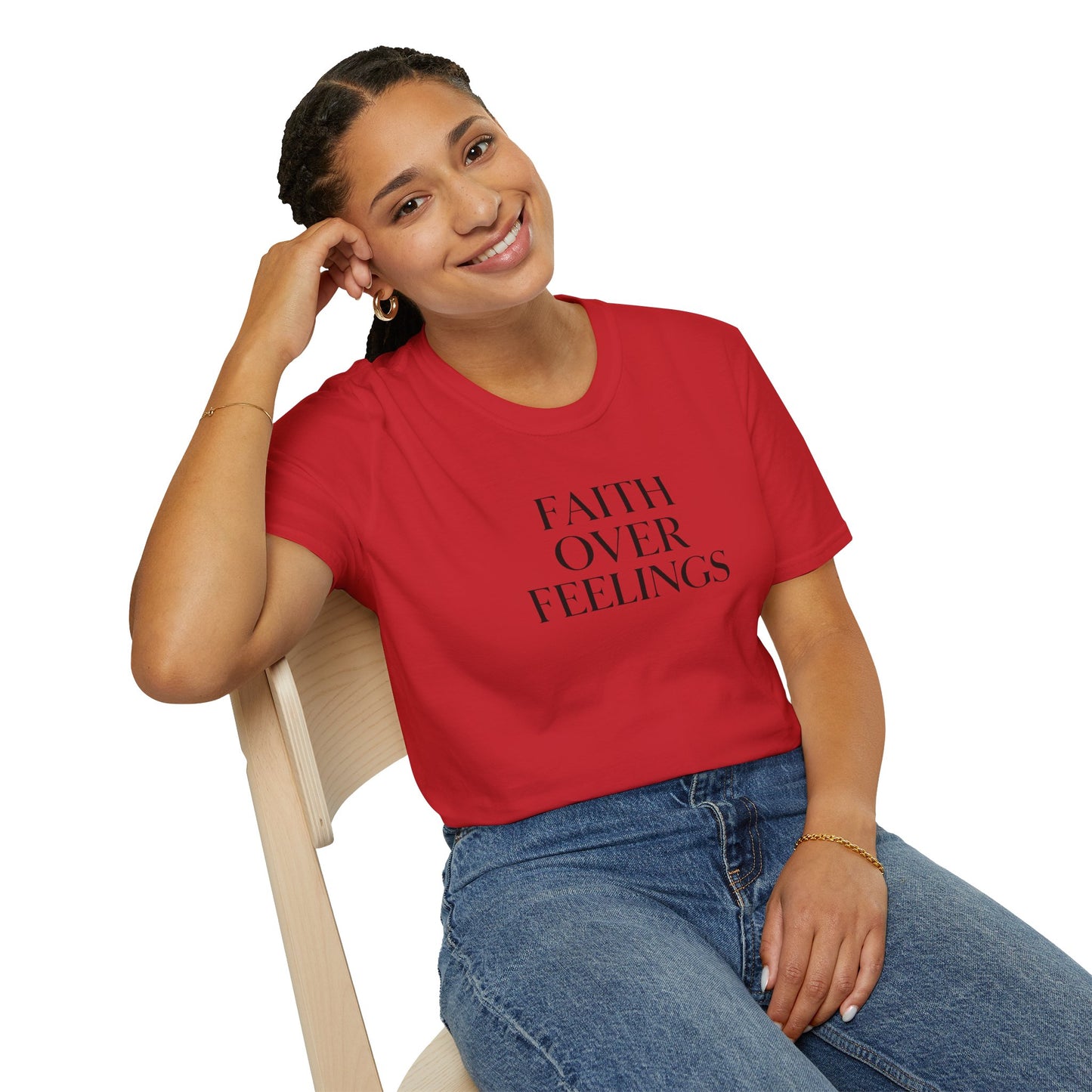 Faith Over Feelings Inspirational T-Shirt, Gift for Believers