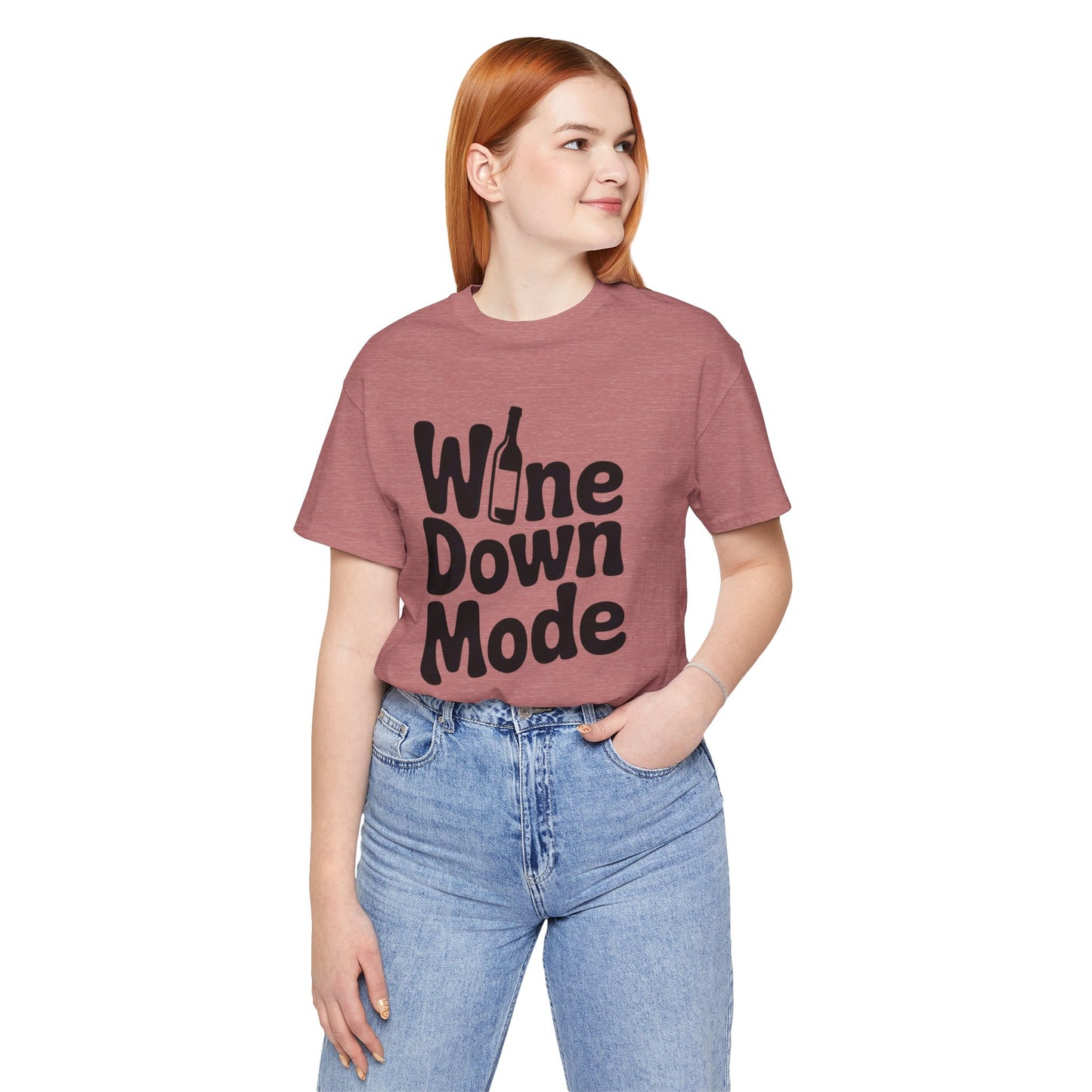 Wine Down Mode Unisex Tee for Wine Lovers