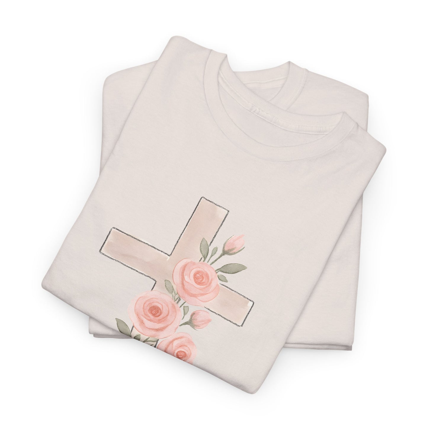 Floral Cross Tee, Christian T-Shirt