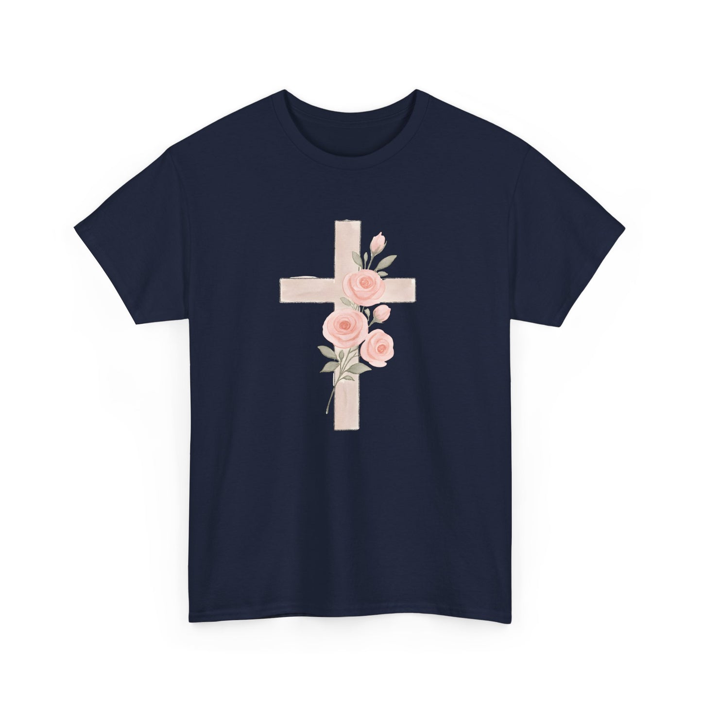 Floral Cross Tee, Christian T-Shirt