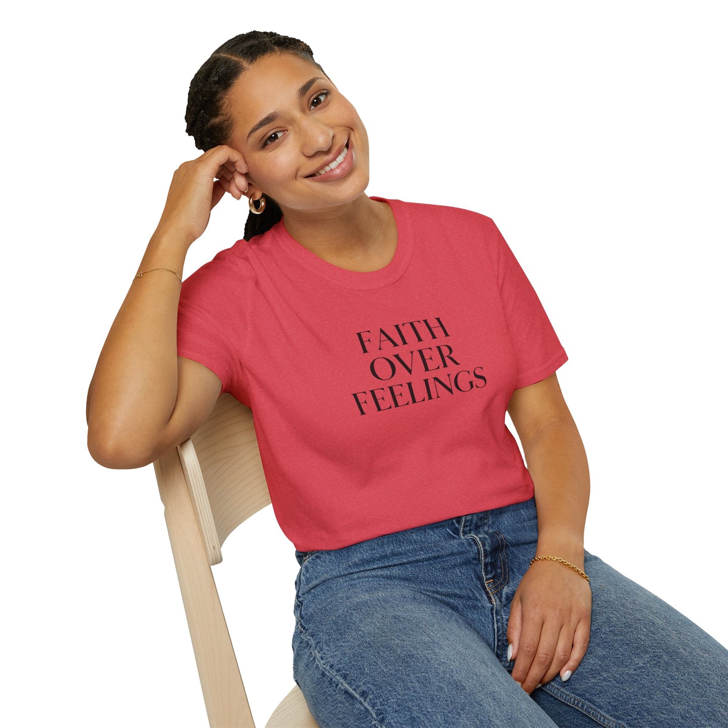 Faith Over Feelings Inspirational T-Shirt, Gift for Believers