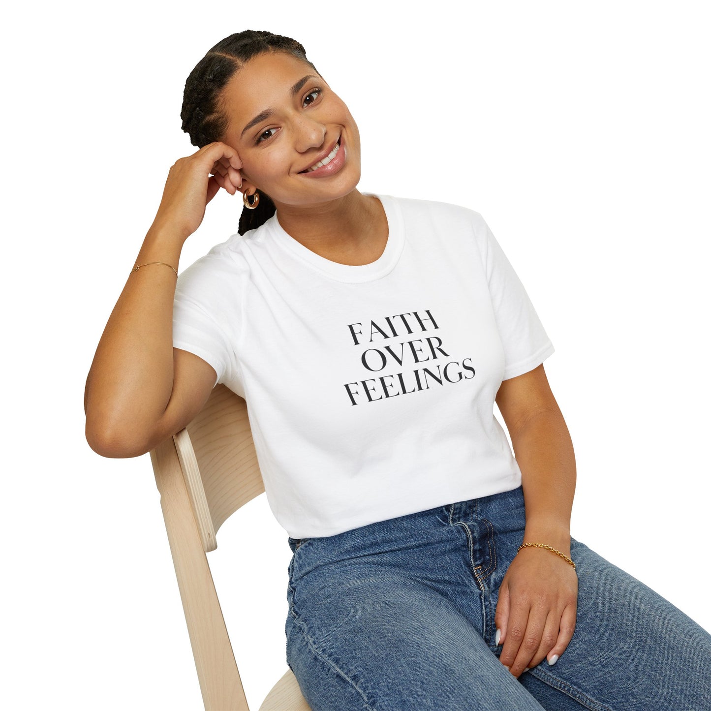 Faith Over Feelings Inspirational T-Shirt, Gift for Believers