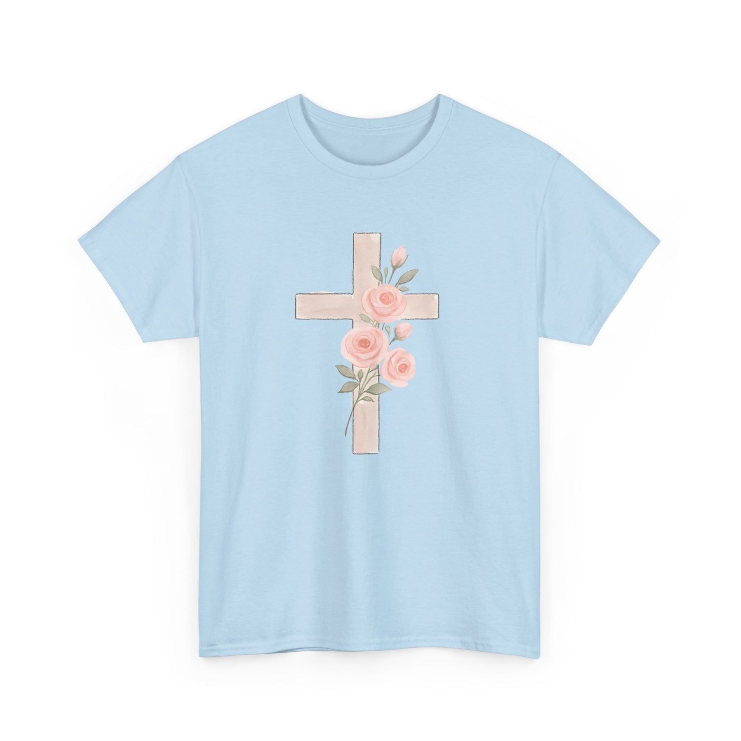 Floral Cross Tee, Christian T-Shirt