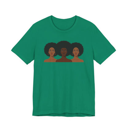 T-shirt « Empowering Sisterhood » - Jersey unisexe à manches courtes, T-shirt Black Girl Magic, T-shirt Afro Art, Cadeau pour elle