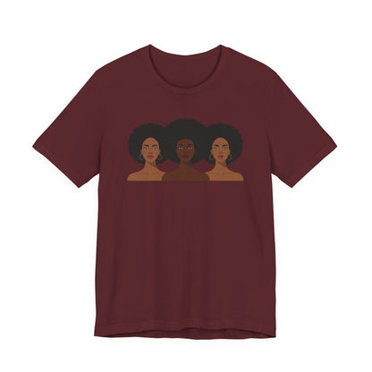 T-shirt « Empowering Sisterhood » - Jersey unisexe à manches courtes, T-shirt Black Girl Magic, T-shirt Afro Art, Cadeau pour elle