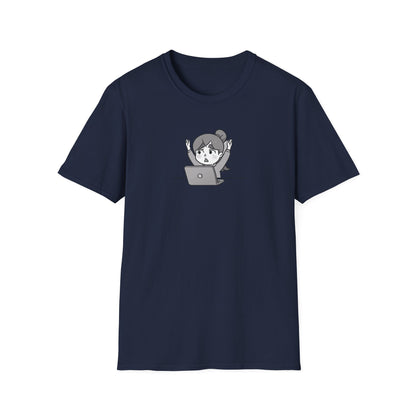 Cheerful Laptop Enthusiast T-Shirt