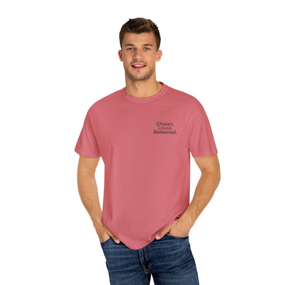 T-shirt unisexe inspiré de la foi, « Chosen Loved Redeemed », vêtement chrétien, cadeau pour croyants, vêtement confortable, mode spirituelle