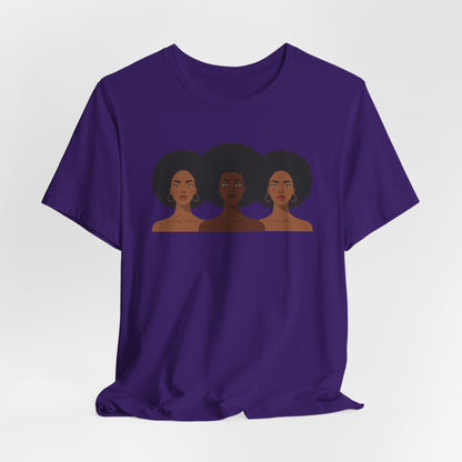 T-shirt « Empowering Sisterhood » - Jersey unisexe à manches courtes, T-shirt Black Girl Magic, T-shirt Afro Art, Cadeau pour elle