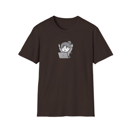 Cheerful Laptop Enthusiast T-Shirt