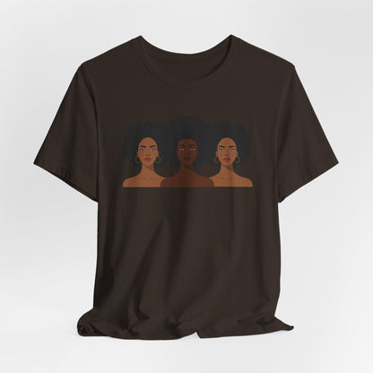 T-shirt « Empowering Sisterhood » - Jersey unisexe à manches courtes, T-shirt Black Girl Magic, T-shirt Afro Art, Cadeau pour elle