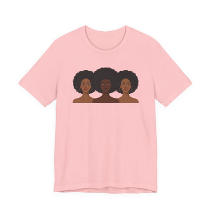T-shirt « Empowering Sisterhood » - Jersey unisexe à manches courtes, T-shirt Black Girl Magic, T-shirt Afro Art, Cadeau pour elle