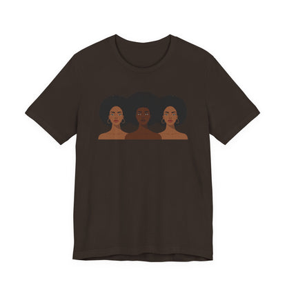T-shirt « Empowering Sisterhood » - Jersey unisexe à manches courtes, T-shirt Black Girl Magic, T-shirt Afro Art, Cadeau pour elle