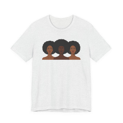 T-shirt « Empowering Sisterhood » - Jersey unisexe à manches courtes, T-shirt Black Girl Magic, T-shirt Afro Art, Cadeau pour elle