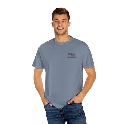T-shirt unisexe inspiré de la foi, « Chosen Loved Redeemed », vêtement chrétien, cadeau pour croyants, vêtement confortable, mode spirituelle