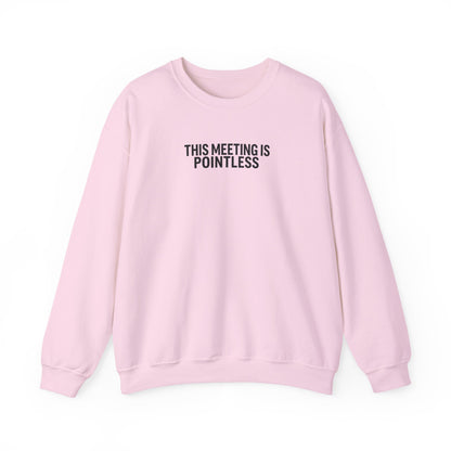 Funny Crewneck Sweatshirt - This Meeting Is Pointless