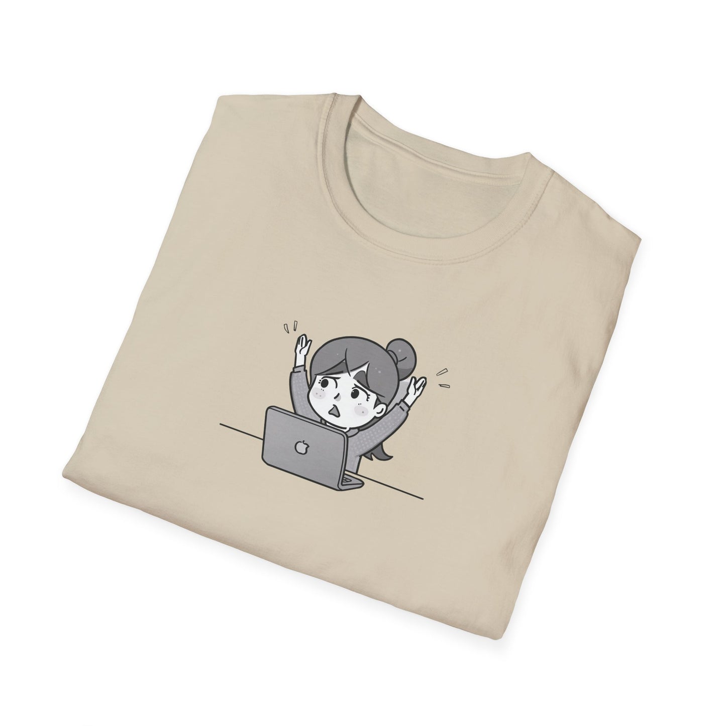 Cheerful Laptop Enthusiast T-Shirt