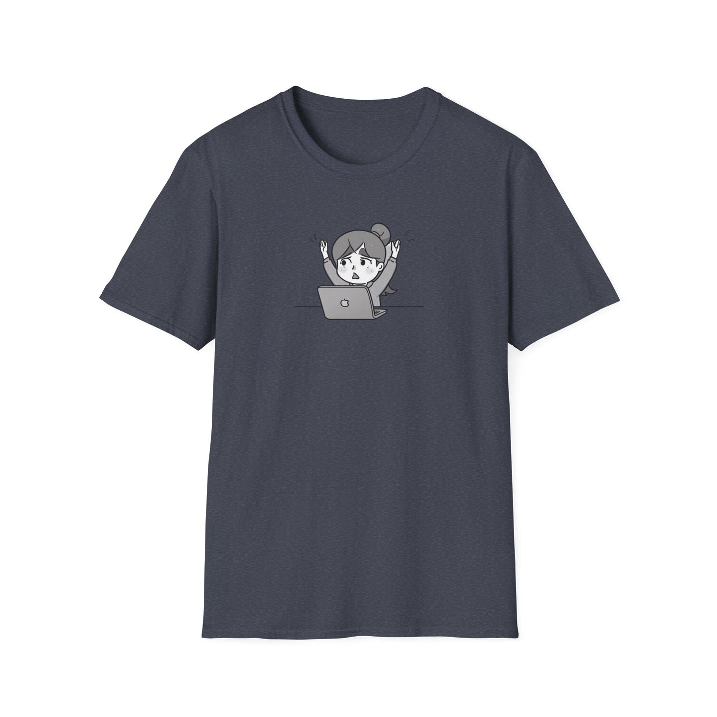 Cheerful Laptop Enthusiast T-Shirt