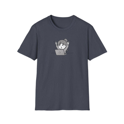 Cheerful Laptop Enthusiast T-Shirt