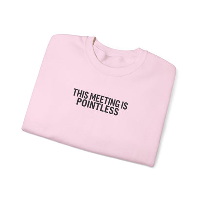 Funny Crewneck Sweatshirt - This Meeting Is Pointless