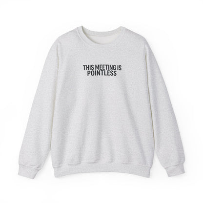 Funny Crewneck Sweatshirt - This Meeting Is Pointless