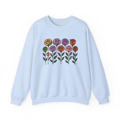 Floral Design Crewneck Sweatshirt