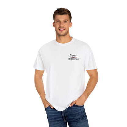 T-shirt unisexe inspiré de la foi, « Chosen Loved Redeemed », vêtement chrétien, cadeau pour croyants, vêtement confortable, mode spirituelle
