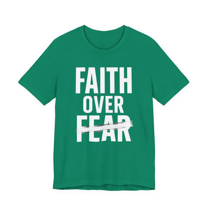 T-shirt inspirant « La foi avant la peur », motivant, unisexe, décontracté, confortable au quotidien, cadeau idéal pour encourager