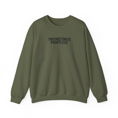 Funny Crewneck Sweatshirt - This Meeting Is Pointless