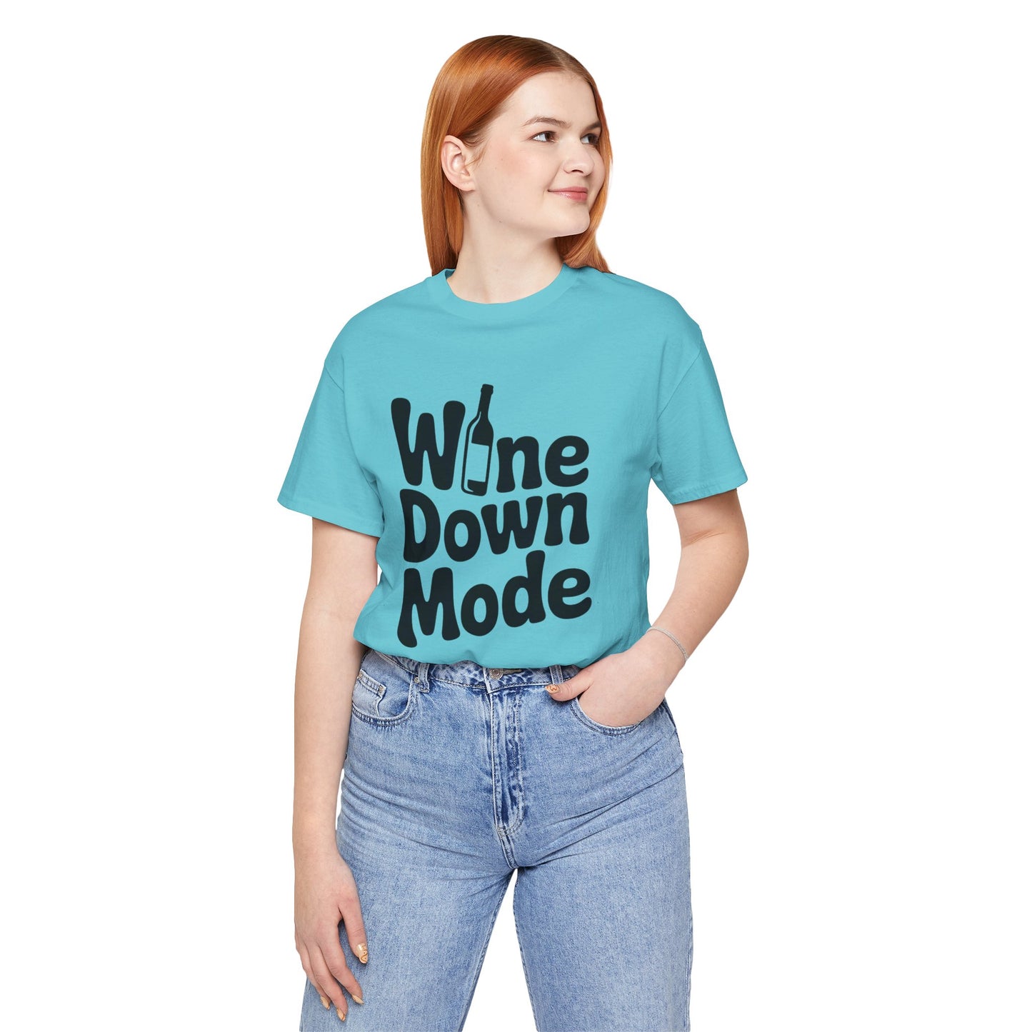 Wine Down Mode Unisex Tee for Wine Lovers