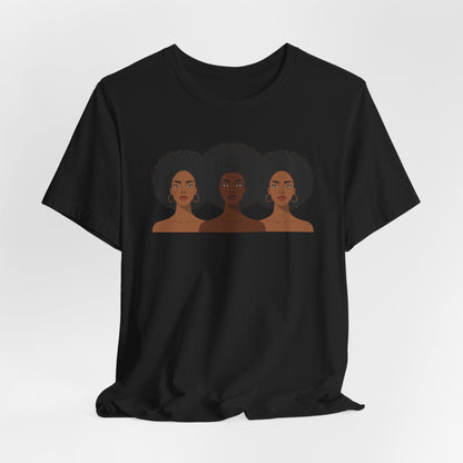 T-shirt « Empowering Sisterhood » - Jersey unisexe à manches courtes, T-shirt Black Girl Magic, T-shirt Afro Art, Cadeau pour elle