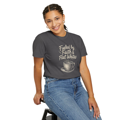 Coffee Lovers Unisex T-Shirt - Fueled by Faith & Flat Whites