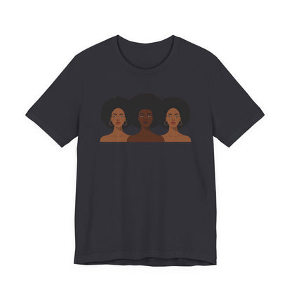 T-shirt « Empowering Sisterhood » - Jersey unisexe à manches courtes, T-shirt Black Girl Magic, T-shirt Afro Art, Cadeau pour elle