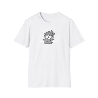 Cheerful Laptop Enthusiast T-Shirt