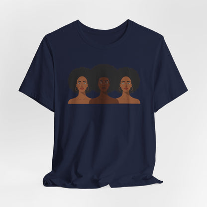 T-shirt « Empowering Sisterhood » - Jersey unisexe à manches courtes, T-shirt Black Girl Magic, T-shirt Afro Art, Cadeau pour elle