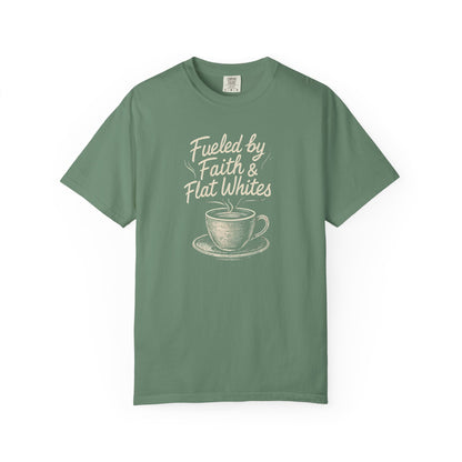 Coffee Lovers Unisex T-Shirt - Fueled by Faith & Flat Whites