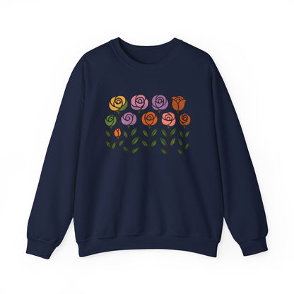 Floral Design Crewneck Sweatshirt