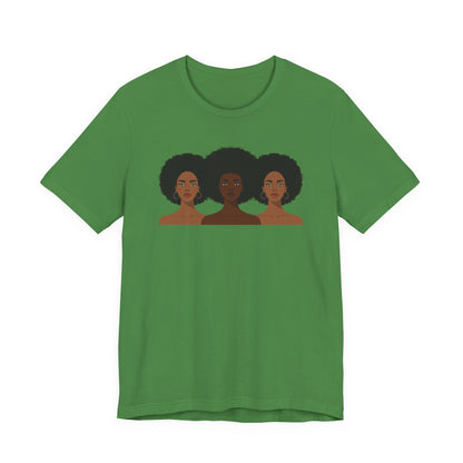 T-shirt « Empowering Sisterhood » - Jersey unisexe à manches courtes, T-shirt Black Girl Magic, T-shirt Afro Art, Cadeau pour elle