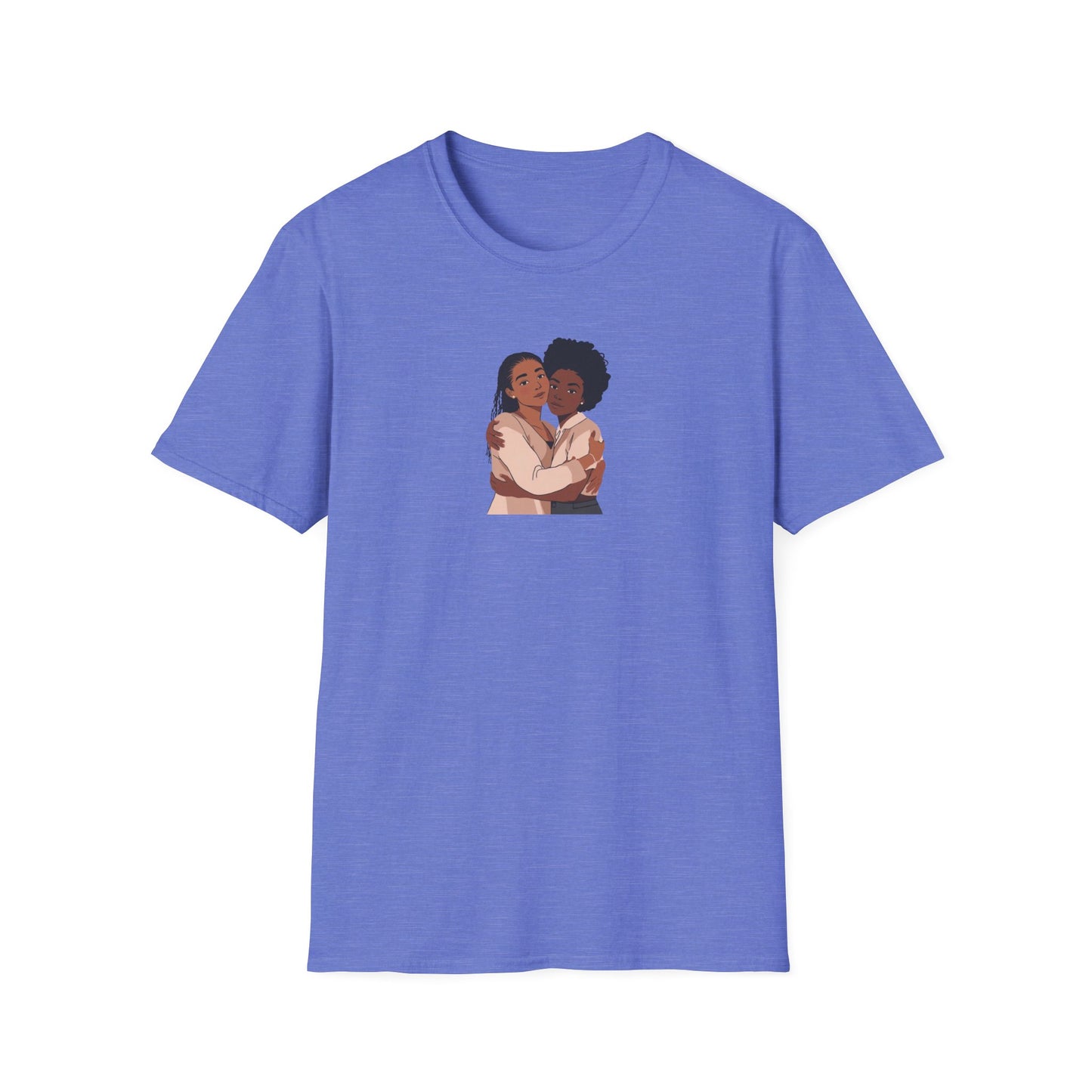T-shirt unisexe « Embrace Love » en tissu doux, cadeau relationnel, t-shirts d'amitié, t-shirts noirs de sororité, vêtements pour couples, mode inclusive